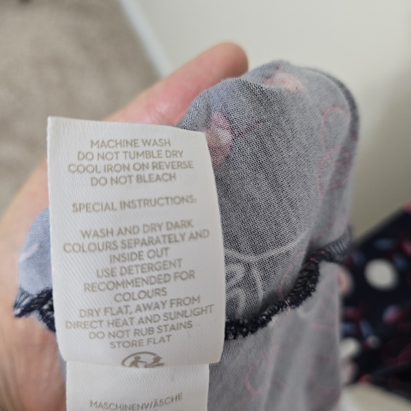 Boden Lily Rushed Waist Jersey Maxi Dress Sz 6R Navy Floral Fit & Flare Stretchy - Picture 11 of 14